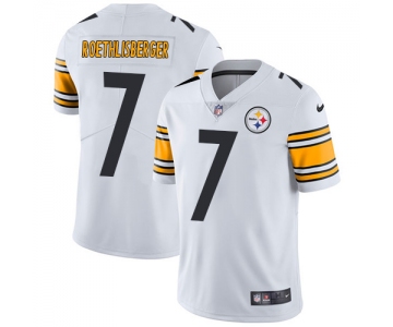 Nike Pittsburgh Steelers #7 Ben Roethlisberger White Men's Stitched NFL Vapor Untouchable Limited Jersey
