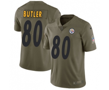 Nike Pittsburgh Steelers #80 Jack Butler Olive Men's Stitched NFL Limited 2017 Salute to Service Jersey