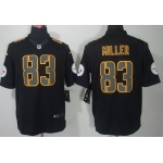 Nike Pittsburgh Steelers #83 Heath Miller Black Impact Limited Jersey