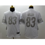 Nike Pittsburgh Steelers #83 Heath Miller Platinum White Limited Jersey