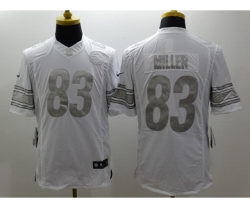 Nike Pittsburgh Steelers #83 Heath Miller Platinum White Limited Jersey