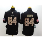 Nike Pittsburgh Steelers #84 Antonio Brown Salute to Service Black Limited Jersey