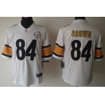 Nike Pittsburgh Steelers #84 Antonio Brown White Limited Jersey