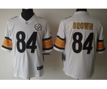 Nike Pittsburgh Steelers #84 Antonio Brown White Limited Jersey