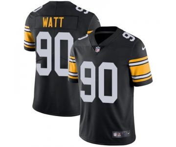 Nike Pittsburgh Steelers #90 T. J. Watt Black Alternate Men's Stitched NFL Vapor Untouchable Limited Jersey
