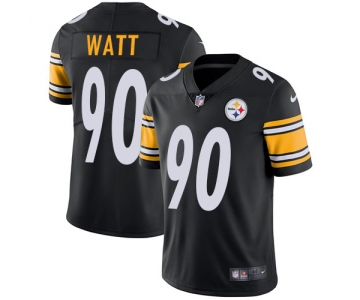 Nike Pittsburgh Steelers #90 T. J. Watt Black Team Color Men's Stitched NFL Vapor Untouchable Limited Jersey