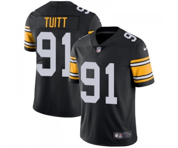 Nike Pittsburgh Steelers #91 Stephon Tuitt Black Alternate Men's Stitched NFL Vapor Untouchable Limited Jersey