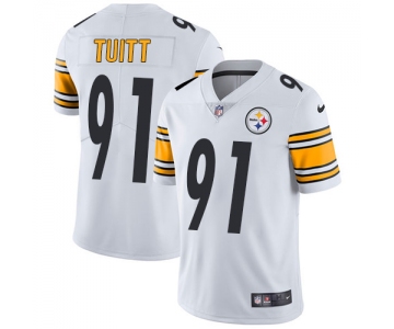 Nike Pittsburgh Steelers #91 Stephon Tuitt White Men's Stitched NFL Vapor Untouchable Limited Jersey