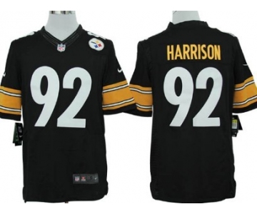 Nike Pittsburgh Steelers #92 James Harrison Black Limited Jersey