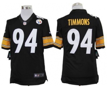 Nike Pittsburgh Steelers #94 Lawrence Timmons Black Limited Jersey