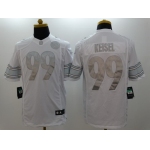 Nike Pittsburgh Steelers #99 Brett Keisel Platinum White Limited Jersey