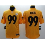 Nike Pittsburgh Steelers #99 Brett Keisel Yellow Limited Jersey