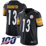 Nike Steelers #13 James Washington Black Team Color Men's Stitched NFL 100th Season Vapor Limited Jersey