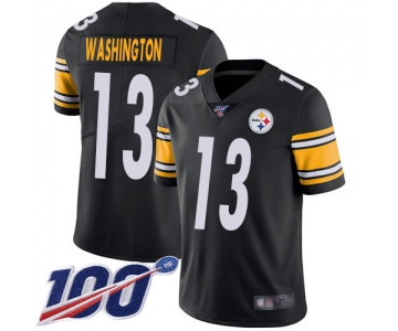Nike Steelers #13 James Washington Black Team Color Men's Stitched NFL 100th Season Vapor Limited Jersey