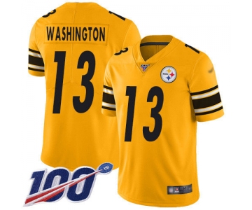 Nike Steelers #13 James Washington Gold Men's Stitched NFL Limited Inverted Legend 100th Season Jersey