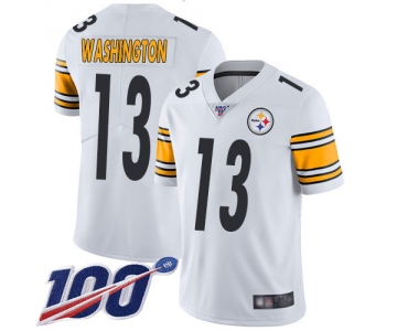 Nike Steelers #13 James Washington White Men's Stitched NFL 100th Season Vapor Limited Jersey