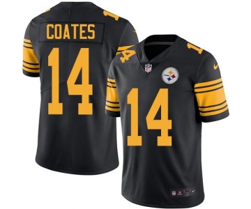 Nike Steelers #14 Sammie Coates Black Men's Stitched NFL Limited Rush Jersey
