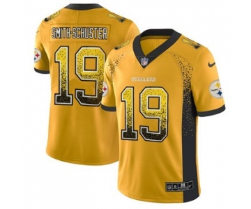 Nike Steelers #19 JuJu Smith-Schuster Gold Men's Stitched NFL Limited Rush Drift Fashion Jersey