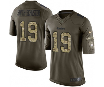 Nike Steelers #19 JuJu Smith-Schuster Green Men's Stitched NFL Limited 2015 Salute to Service Jersey