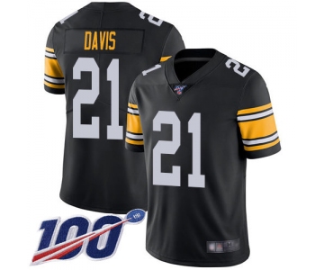 Nike Steelers #21 Sean Davis Black Alternate Men's Stitched NFL 100th Season Vapor Limited Jersey