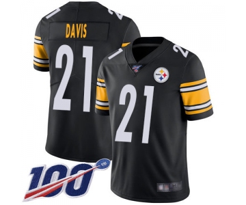 Nike Steelers #21 Sean Davis Black Team Color Men's Stitched NFL 100th Season Vapor Limited Jersey