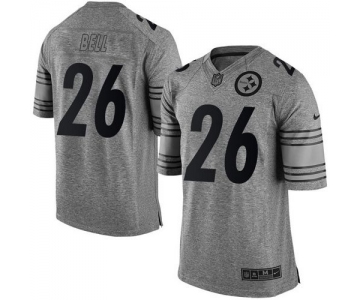 Nike Steelers #26 Le'Veon Bell Gray Men's Stitched NFL Limited Gridiron Gray Jersey