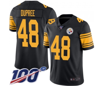 Nike Steelers #48 Bud Dupree Black Men's Stitched NFL Limited Rush 100th Season Jersey