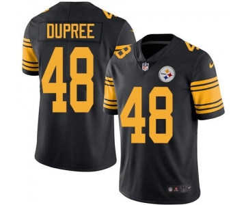 Nike Steelers #48 Bud Dupree Black Men's Stitched NFL Limited Rush Jersey
