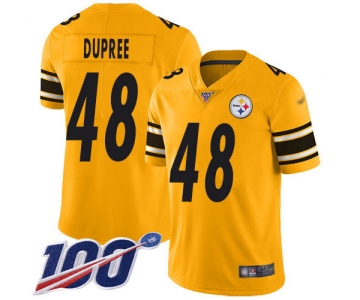 Nike Steelers #48 Bud Dupree Gold Men's Stitched NFL Limited Inverted Legend 100th Season Jersey