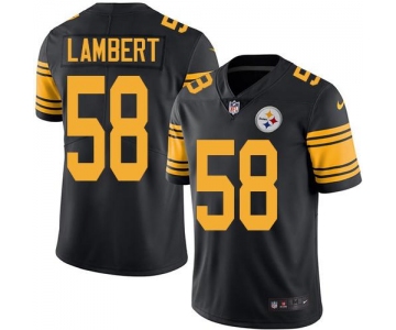 Nike Steelers #58 Jack Lambert Black Men's Stitched NFL Limited Rush Jersey