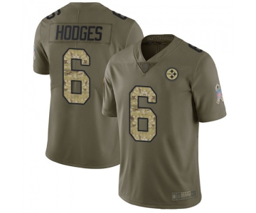 Nike Steelers #6 Devlin Hodges Olive Camo Men's Stitched NFL Limited 2017 Salute To Service Jersey