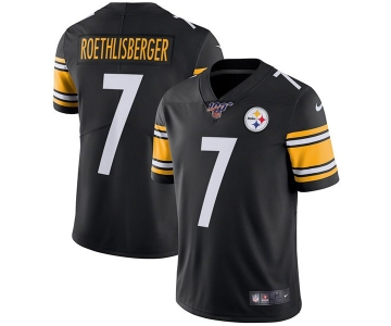 Nike Steelers 7 Ben Roethlisberger Black 100th Season Vapor Untouchable Limited Jersey