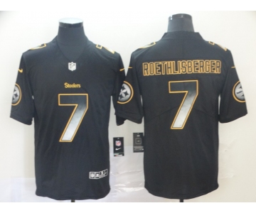 Nike Steelers 7 Ben Roethlisberger Black Arch Smoke Vapor Untouchable Limited Jersey