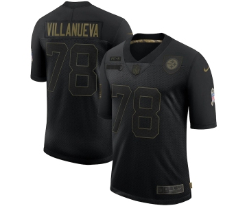 Nike Steelers 78 Alejandro Villanueva Black 2020 Salute To Service Limited Jersey