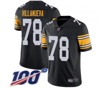Nike Steelers #78 Alejandro Villanueva Black Alternate Men's Stitched NFL 100th Season Vapor Limited Jersey