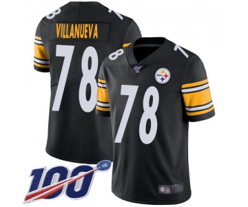 Nike Steelers #78 Alejandro Villanueva Black Team Color Men's Stitched NFL 100th Season Vapor Limited Jersey