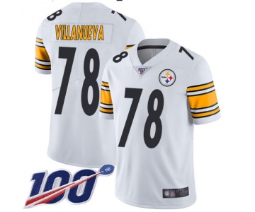 Nike Steelers #78 Alejandro Villanueva White Men's Stitched NFL 100th Season Vapor Limited Jersey