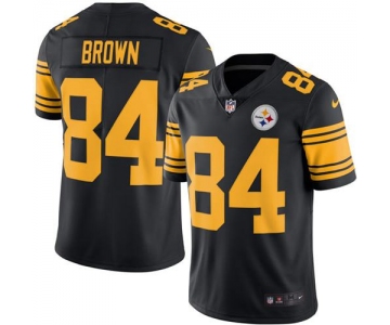 Nike Steelers #84 Antonio Brown Black Men's Stitched NFL Limited Rush Jersey