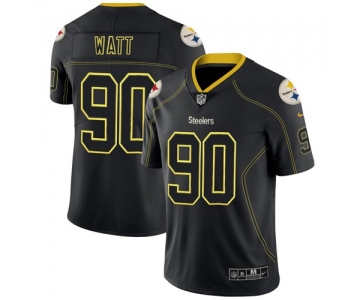 Nike Steelers #90 T. J. Watt Lights Out Black Men's Stitched Limited Rush Jersey