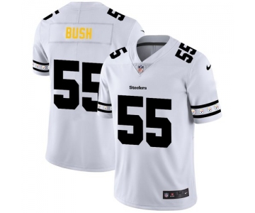 Pittsburgh Steelers #55 Devin Bush Nike White Team Logo Vapor Limited NFL Jersey