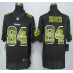 Pittsburgh Steelers #84 Antonio Brown Black Strobe 2015 NFL Nike Fashion Jersey