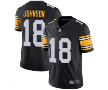Steelers #18 Diontae Johnson Black Alternate Men's Stitched Football Vapor Untouchable Limited Jersey