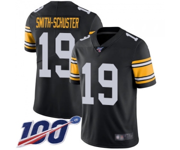 Steelers #19 JuJu Smith-Schuster Black Alternate Men's Stitched Football 100th Season Vapor Limited Jersey