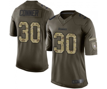 Steelers #30 James Conner Green Men's Stitched Football Limited 2015 Salute to Service Jersey