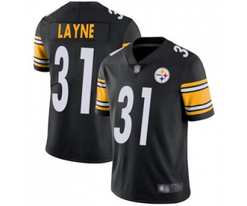 Steelers #31 Justin Layne Black Team Color Men's Stitched Football Vapor Untouchable Limited Jersey