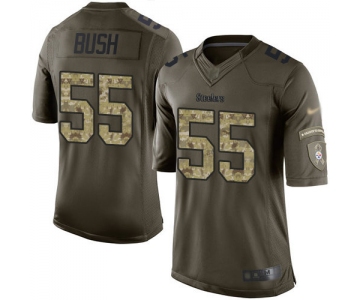 Steelers #55 Devin Bush Green Men's Stitched Football Limited 2015 Salute to Service Jersey