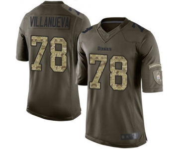 Steelers #78 Alejandro Villanueva Green Men's Stitched Football Limited 2015 Salute to Service Jersey