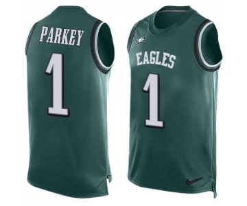 Men's Philadelphia Eagles #1 Cody Parkey Midnight Green Hot Pressing Player Name & Number Nike NFL Tank Top Jersey