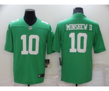 Men's Philadelphia Eagles #10 Gardner Minshew II Light Green 2021 Vapor Untouchable Stitched NFL Nike Limited Jersey