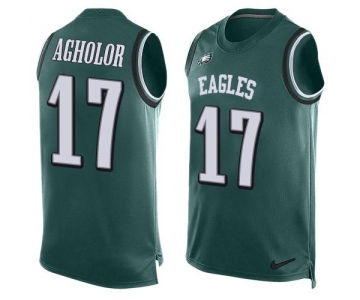 Men's Philadelphia Eagles #17 Nelson Agholor Midnight Green Hot Pressing Player Name & Number Nike NFL Tank Top Jersey